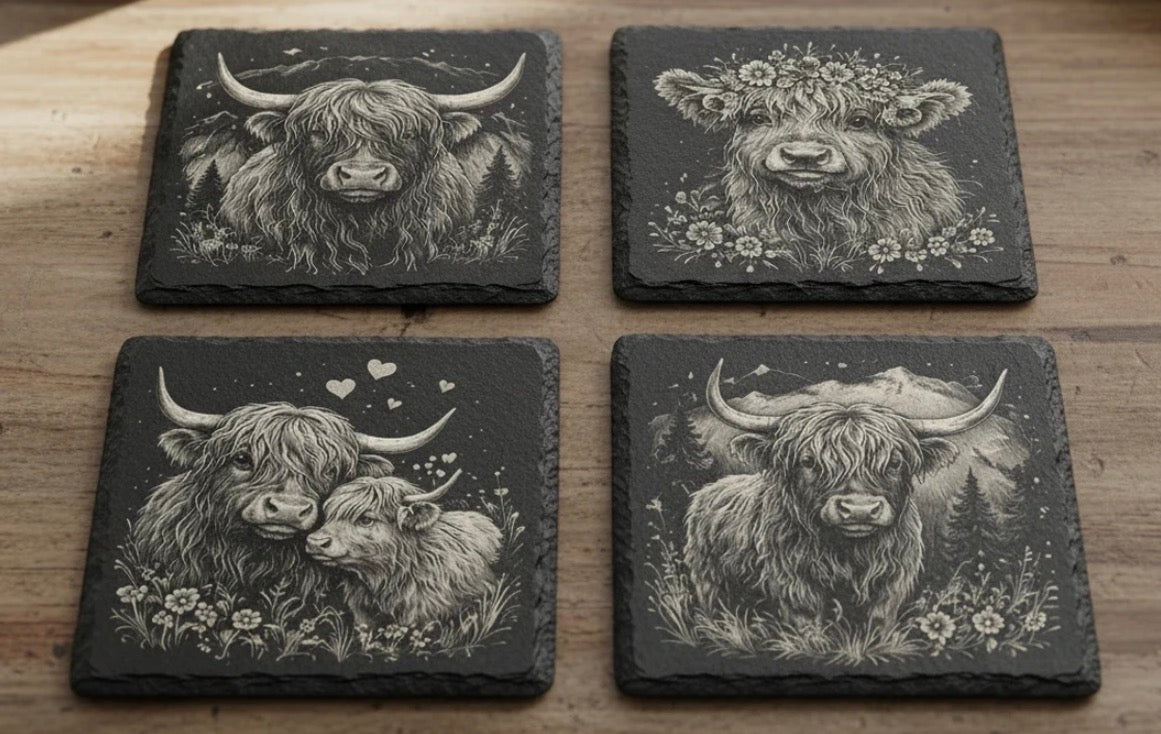 Highland Cows /Coaster