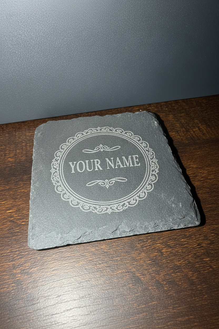 Square Coaster Custom Engraving